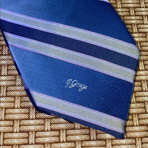 Vintage‎ Allyn St George striped tie necktie